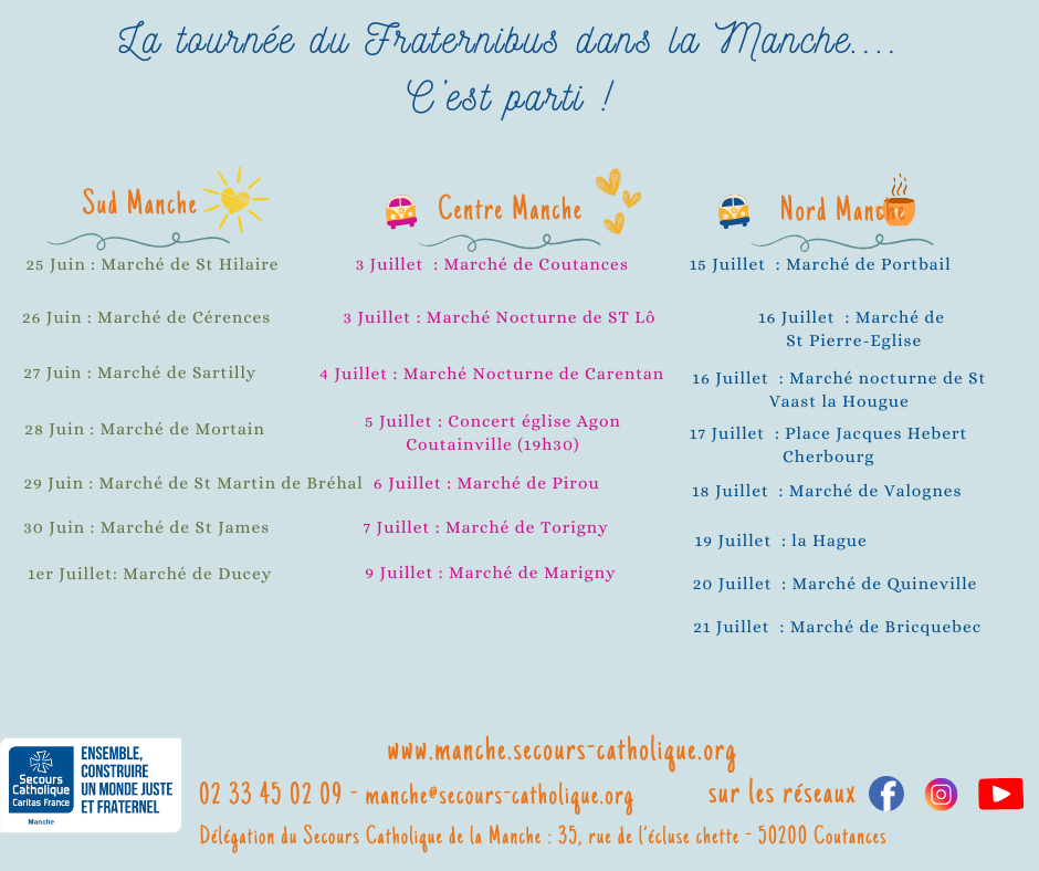 Les Dates de la tournée du Fraternibus dans la Manche